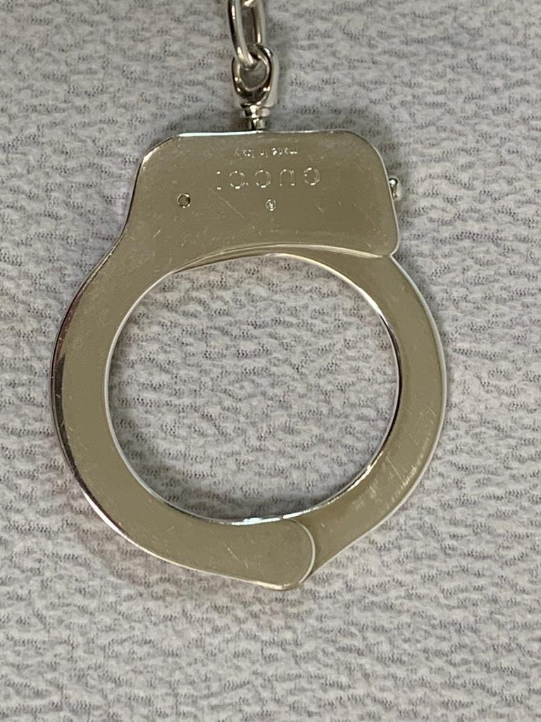 1998 Gucci by Tom Ford Rare Numbered Silver Handcuffs Bracelet For Sale