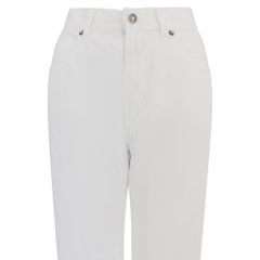 Pantaloni Gucci by Tom Ford del 1998, in cotone bianco, a 5 tasche