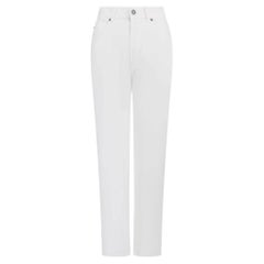 Pantaloni Gucci by Tom Ford del 1998, in cotone bianco, a 5 tasche