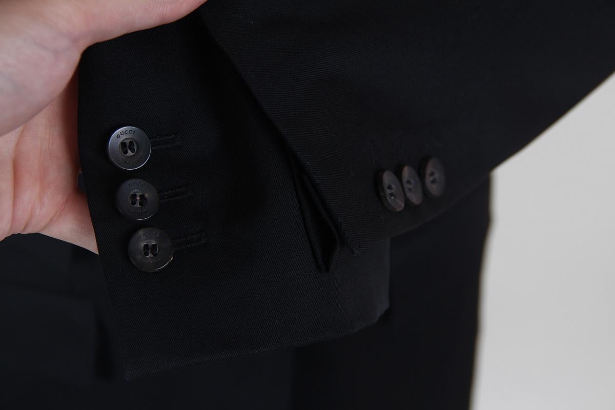 Black 1998 Gucci Tom Ford Era  Wool Jacket For Sale