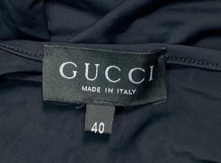 1998 Gucci Tom Ford Sheer Black Plunging Halter Bodysuit Swimsuit at ...