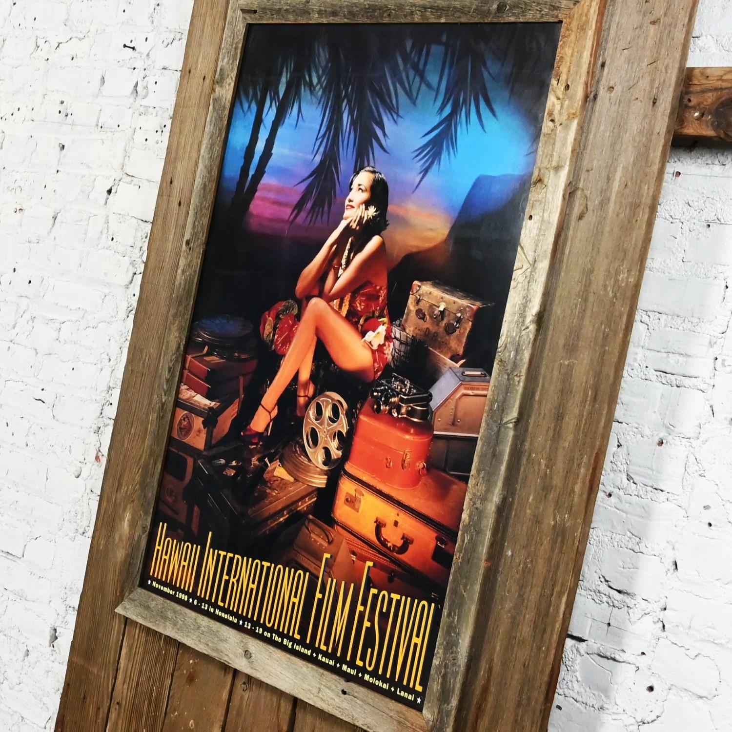 1998 Hawaii International Film Festival Movie Poster on Large Scale Rustic Wood  For Sale 5