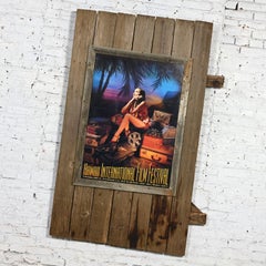 1998 Hawaii International Film Festival Movie Poster on Large Scale Rustic Wood