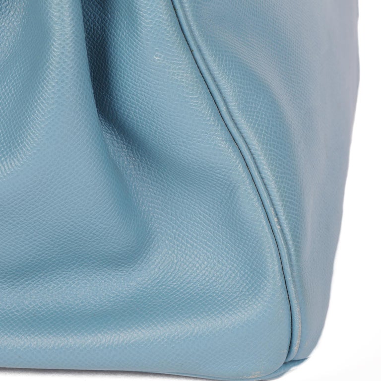 Hermes 25cm Blue Jean Epsom Leather Birkin Bag with, Lot #58018, Heritage  Auctions