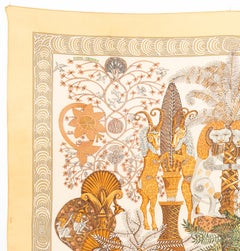 1998 Hermes Les Legendes de l Arbre by A Faivre Silk Scarf
