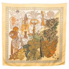 1998 Hermes Les Legendes de l'Arbre by Annie Faivre Sciarpa di seta