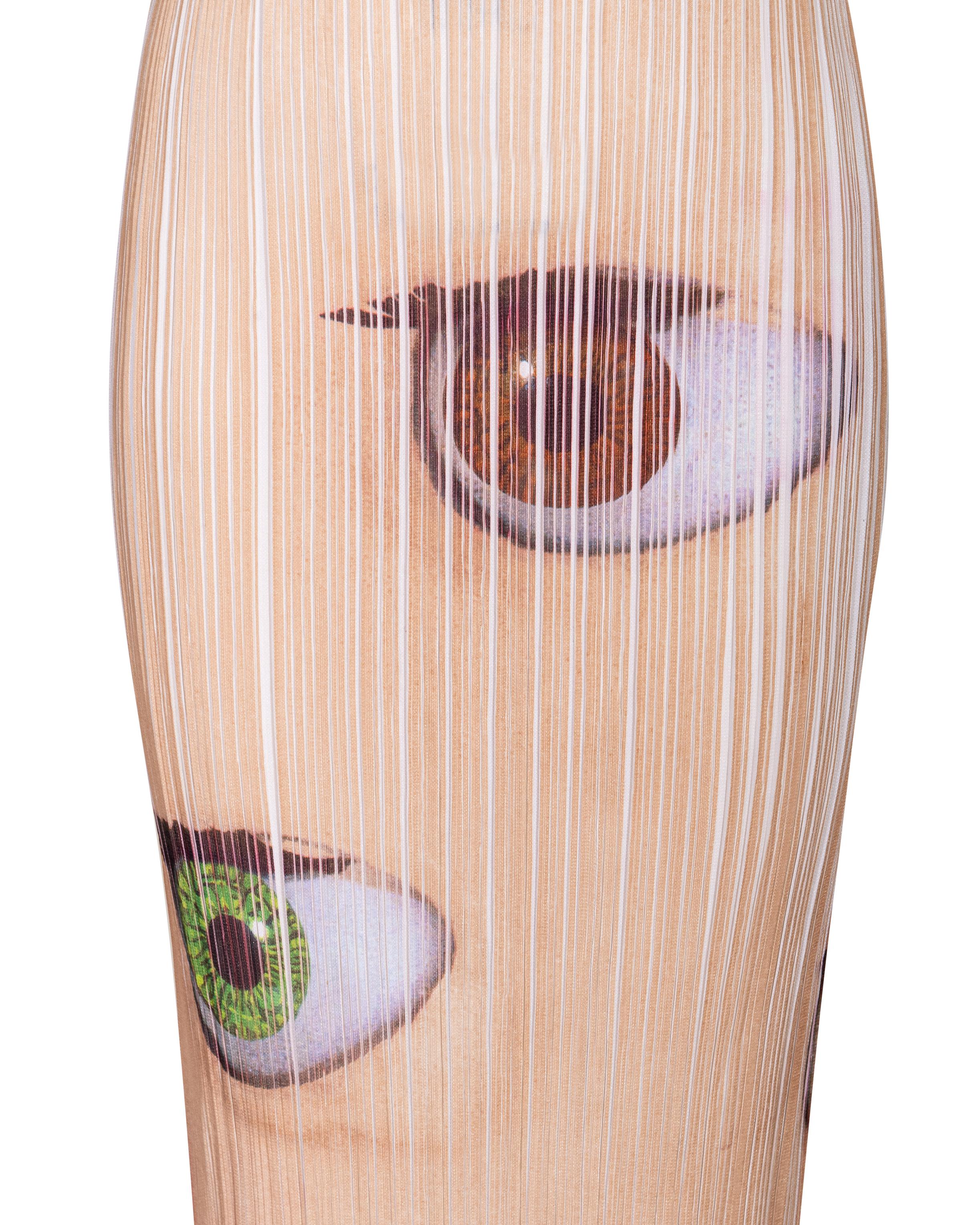 1998 Issey Miyake Artist Series No. 3 Tim Hawkinson Pleated Eyeball Motif Dress For Sale 4