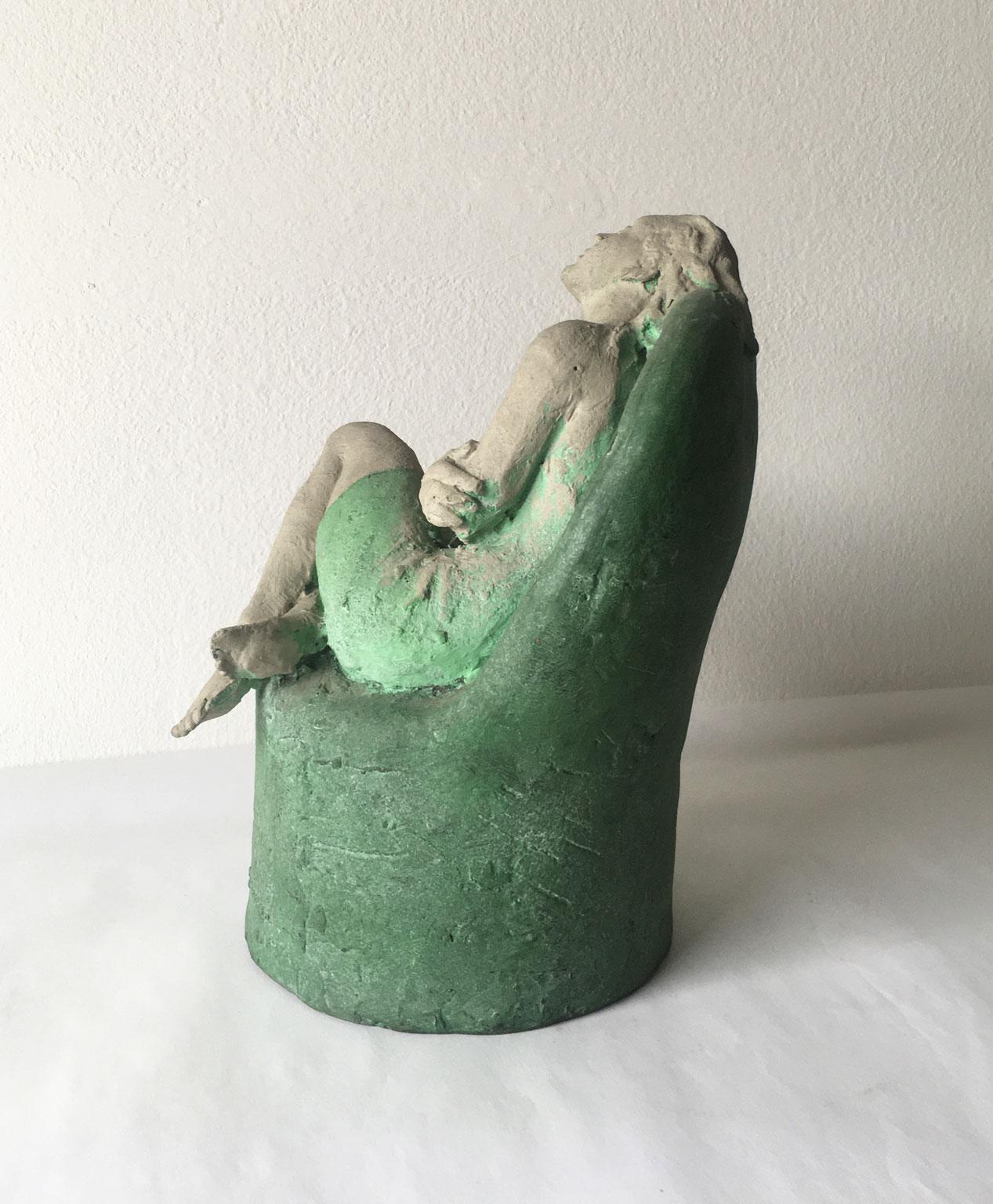 1998 Italy Bronze Woman Figurine Sculpture by Marco Cornini Attesa For Sale 4