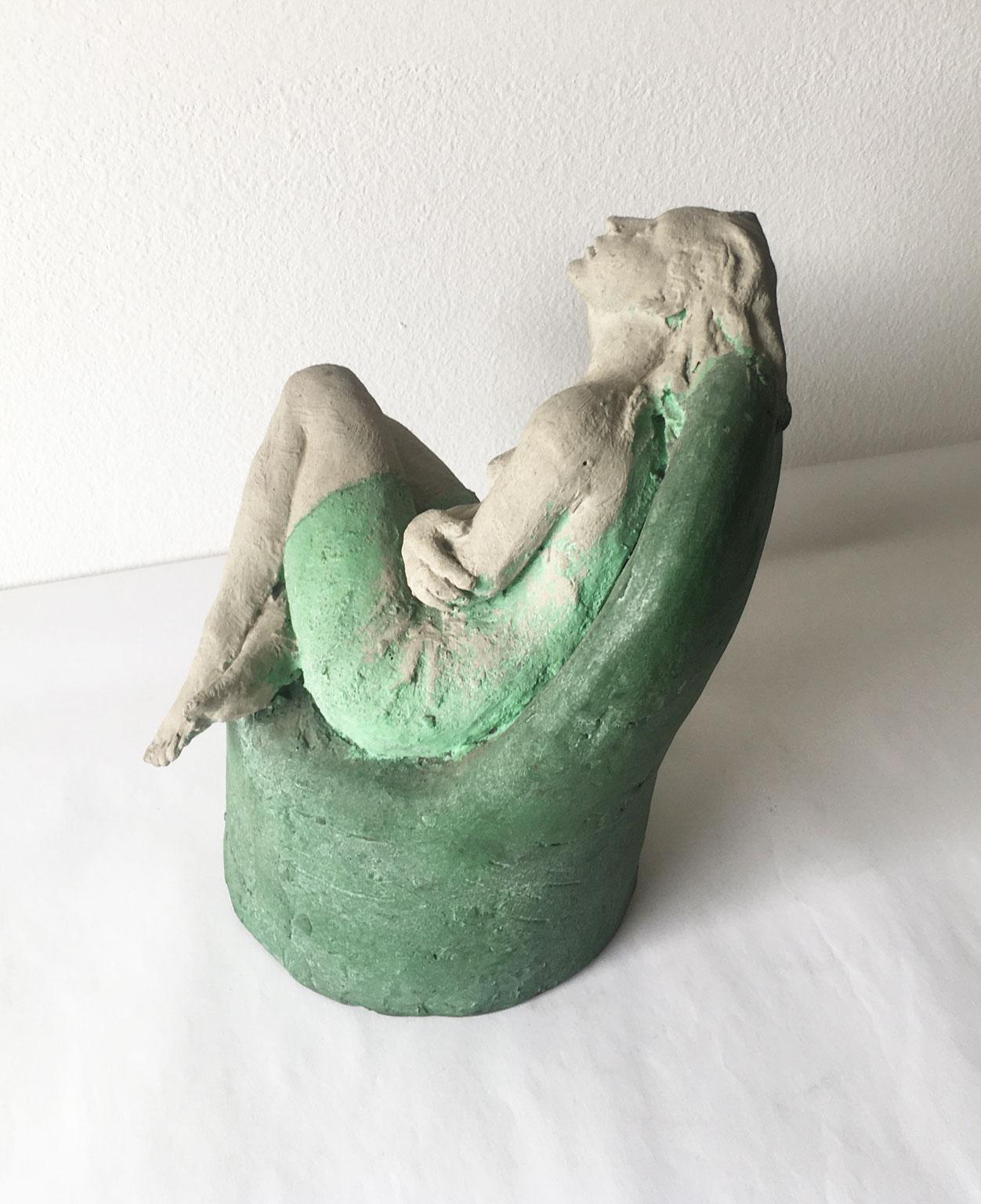 1998 Italy Bronze Woman Figurine Sculpture by Marco Cornini Attesa For Sale 5