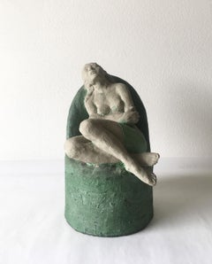 1998 Italy Bronze Woman Figurine Sculpture by Marco Cornini Attesa