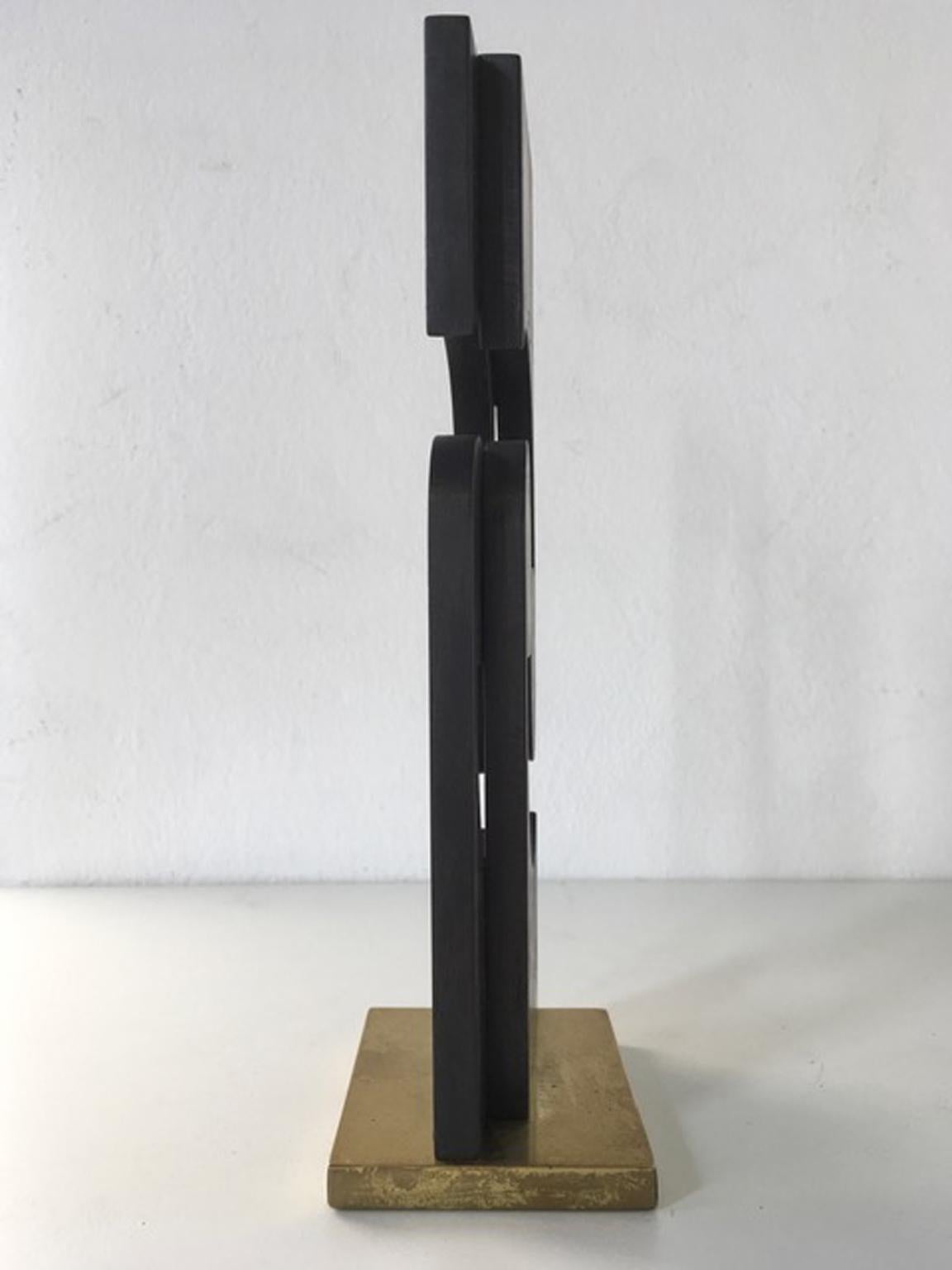 Sculpture en bronze abstrait postmoderne italienne, 1998 en vente 4