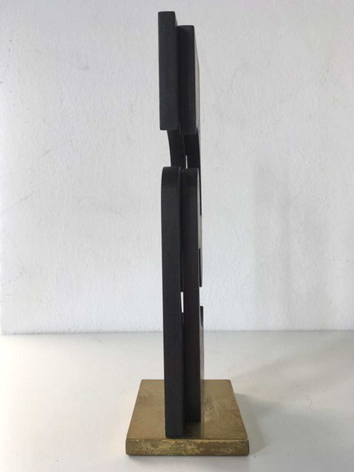 Sculpture en bronze abstrait postmoderne italienne, 1998 en vente 5