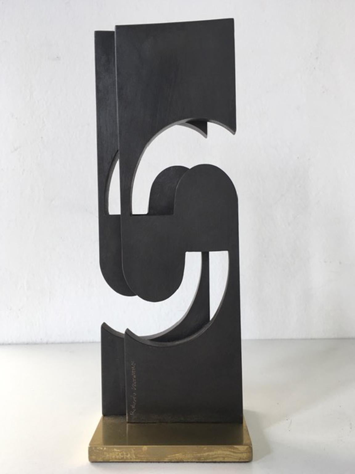 Sculpture en bronze abstrait postmoderne italienne, 1998 en vente 2