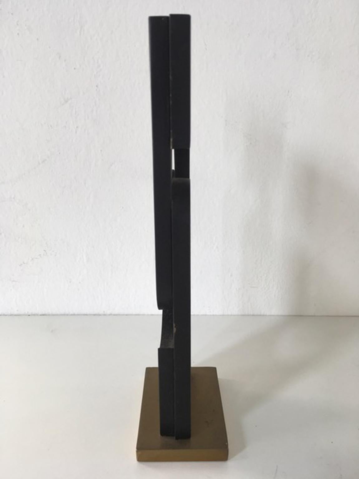 1998 Italy Postmodern Bronze Abstract Sculpture by Roberto Vecchione In Good Condition For Sale In Brescia, IT