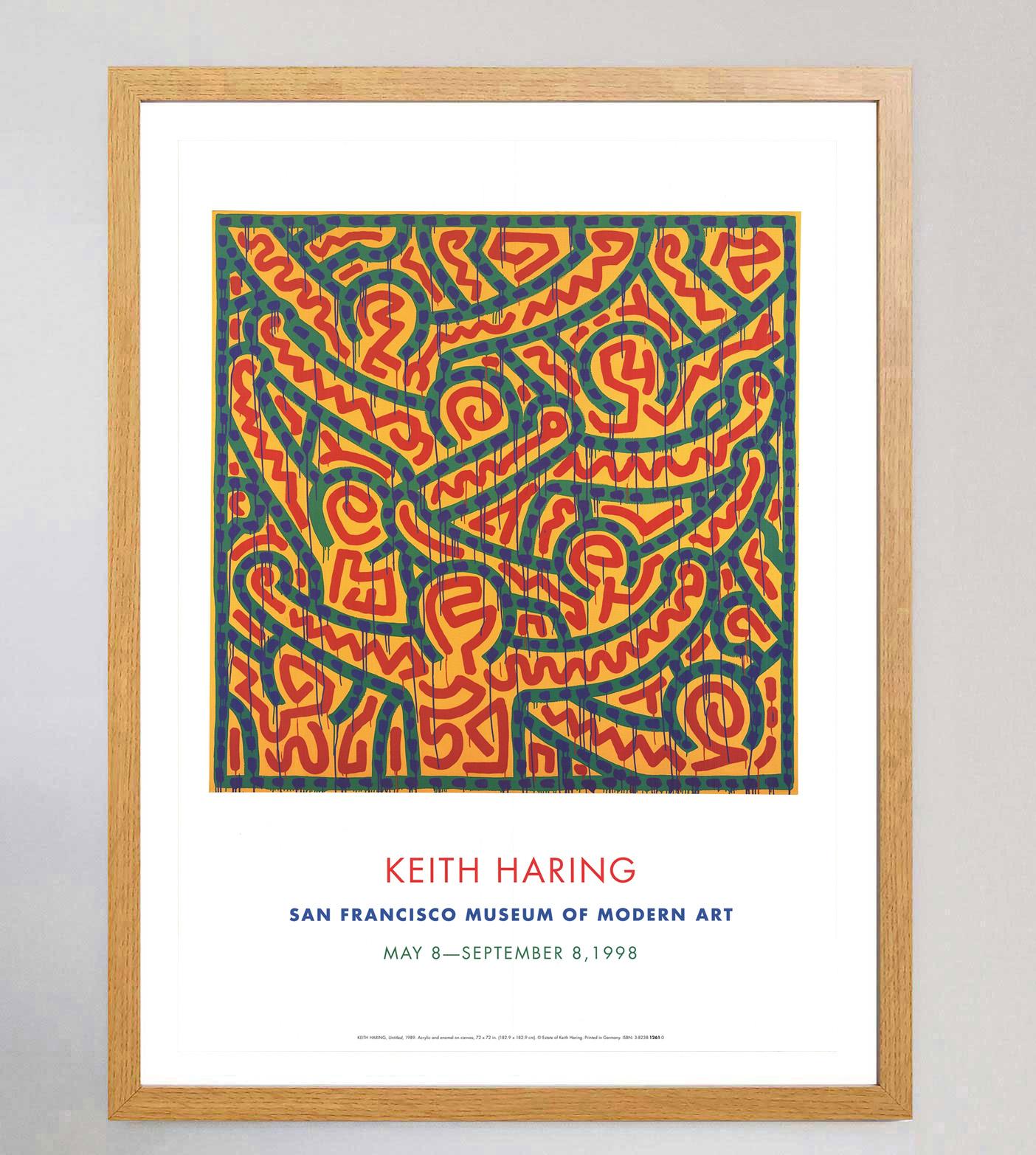 1998 Keith Haring - San Francisco Museum of Modern Art Poster originale d'epoca In condizioni buone in vendita a Winchester, GB