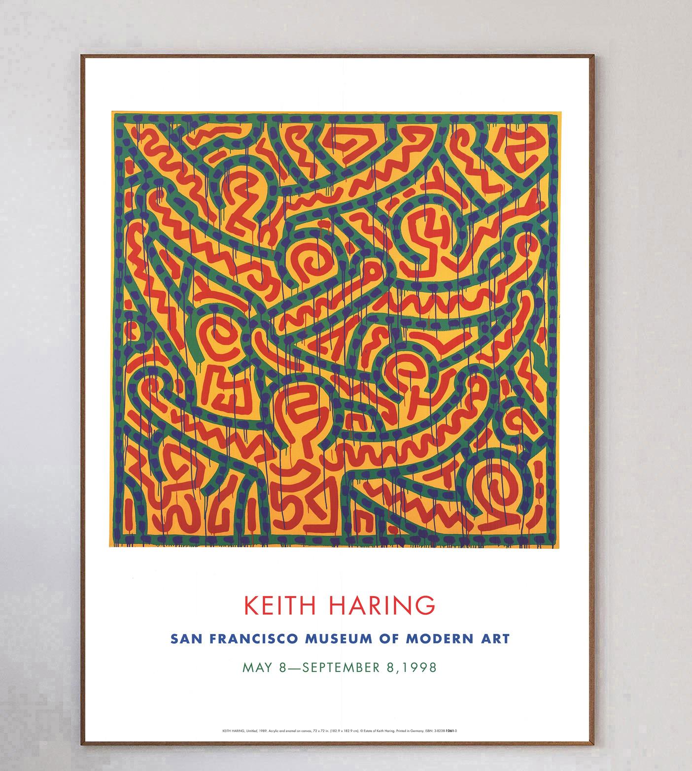 Fine XX secolo 1998 Keith Haring - San Francisco Museum of Modern Art Poster originale d'epoca in vendita