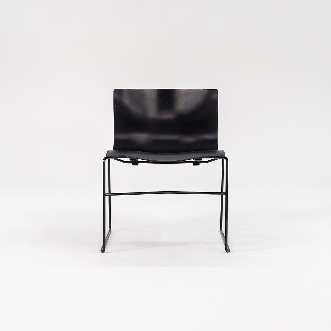 Fine XX secolo 1998 Sedie a fazzoletto Knoll di Massimo and Lella Vignelli in nero in vendita