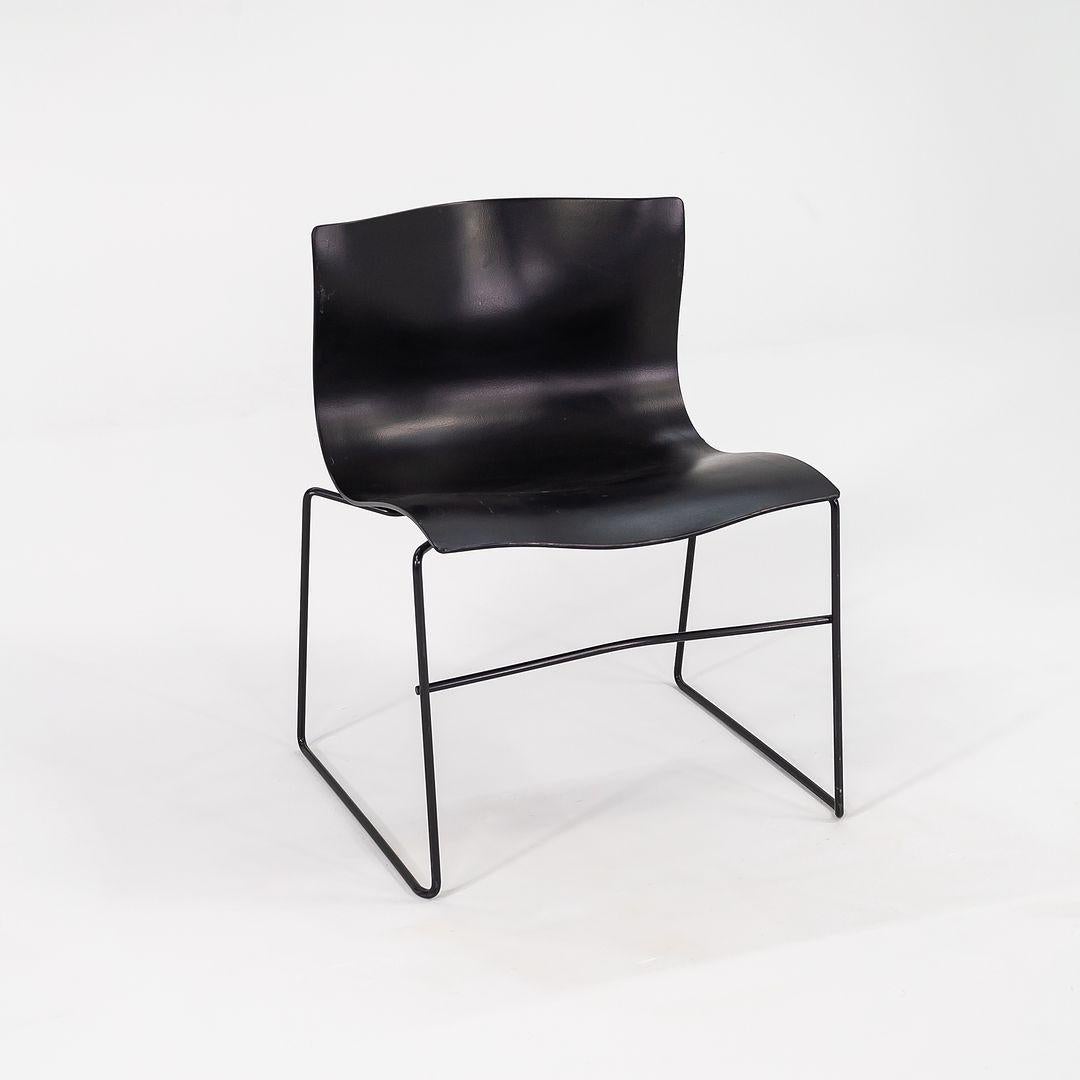 Vetroresina 1998 Sedie a fazzoletto Knoll di Massimo and Lella Vignelli in nero in vendita