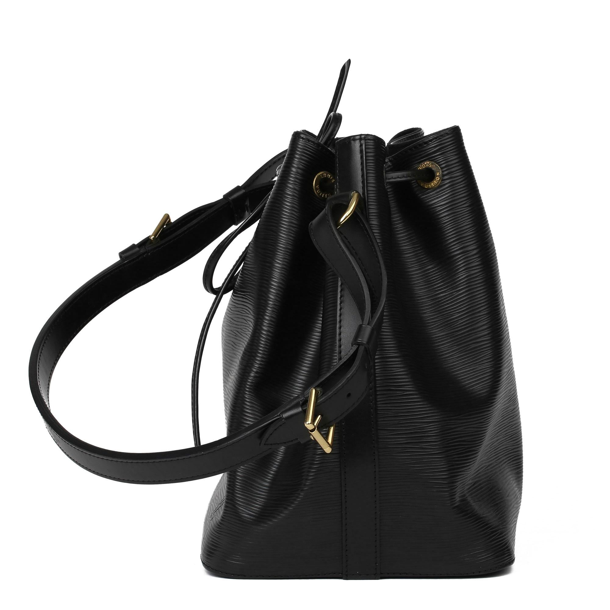Women's or Men's 1998 Louis Vuitton Black Epi Leather Vintage Petit Noé