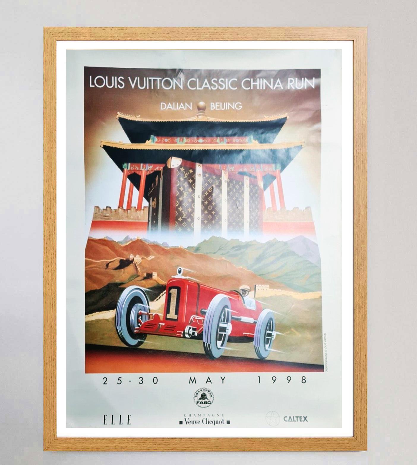 French 1998 Louis Vuitton Classic China Run Original Vintage Poster For Sale
