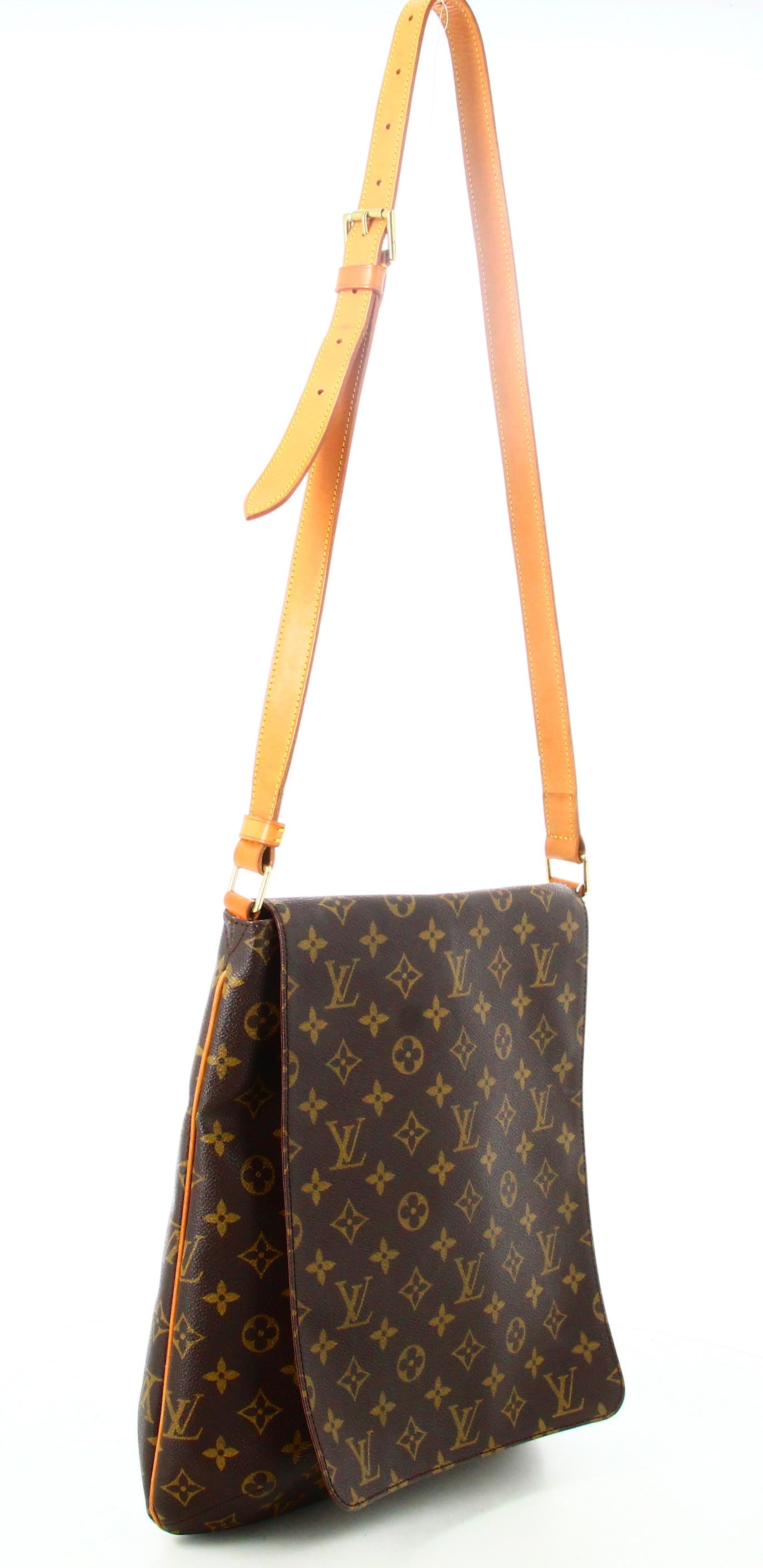 1998 Louis Vuitton Monogram Musette Shoulder Bag Salsa GM In Good Condition For Sale In PARIS, FR