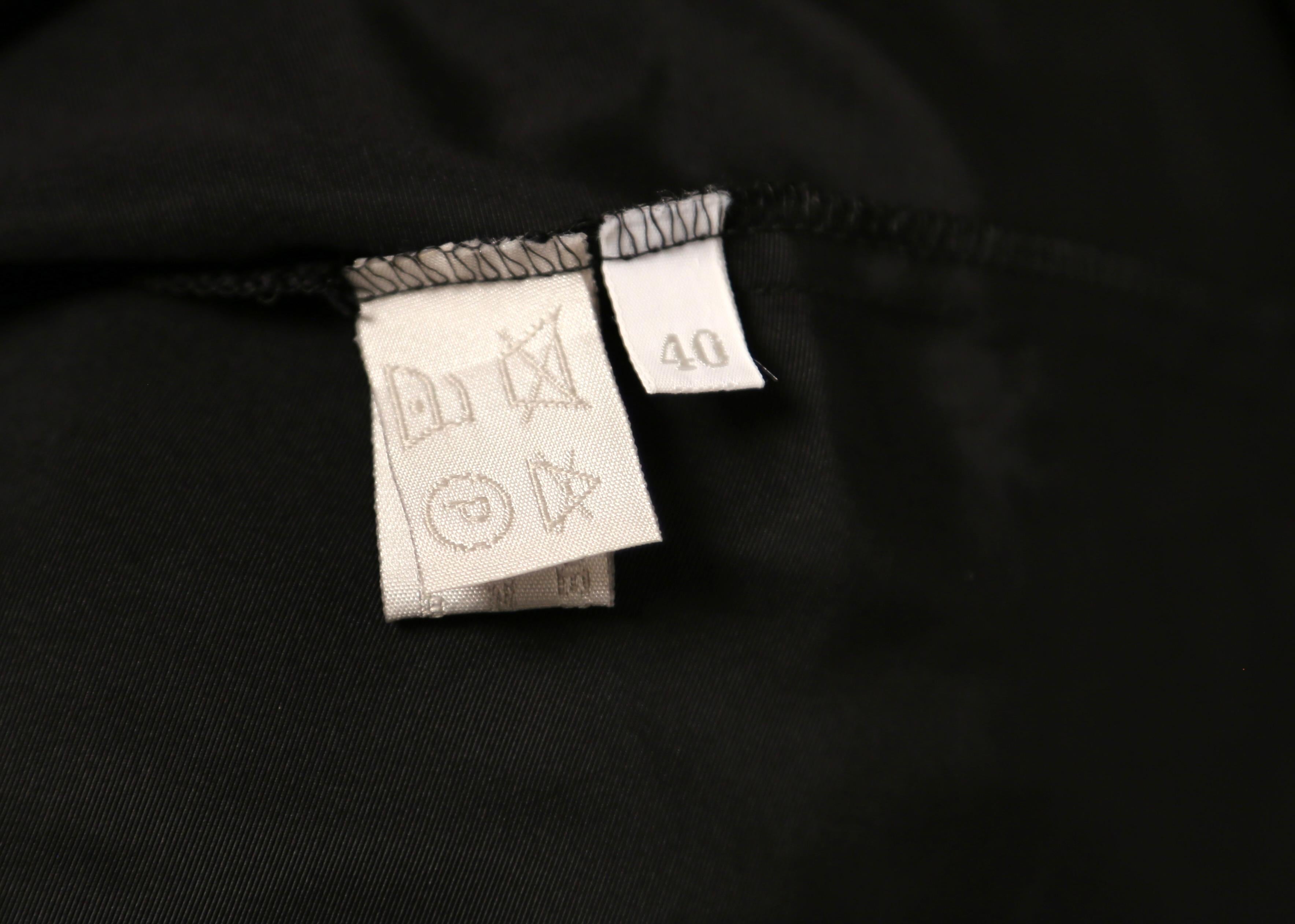 Chemise de défilé noire minimaliste à volants MIU MIU, 1998 en vente 4