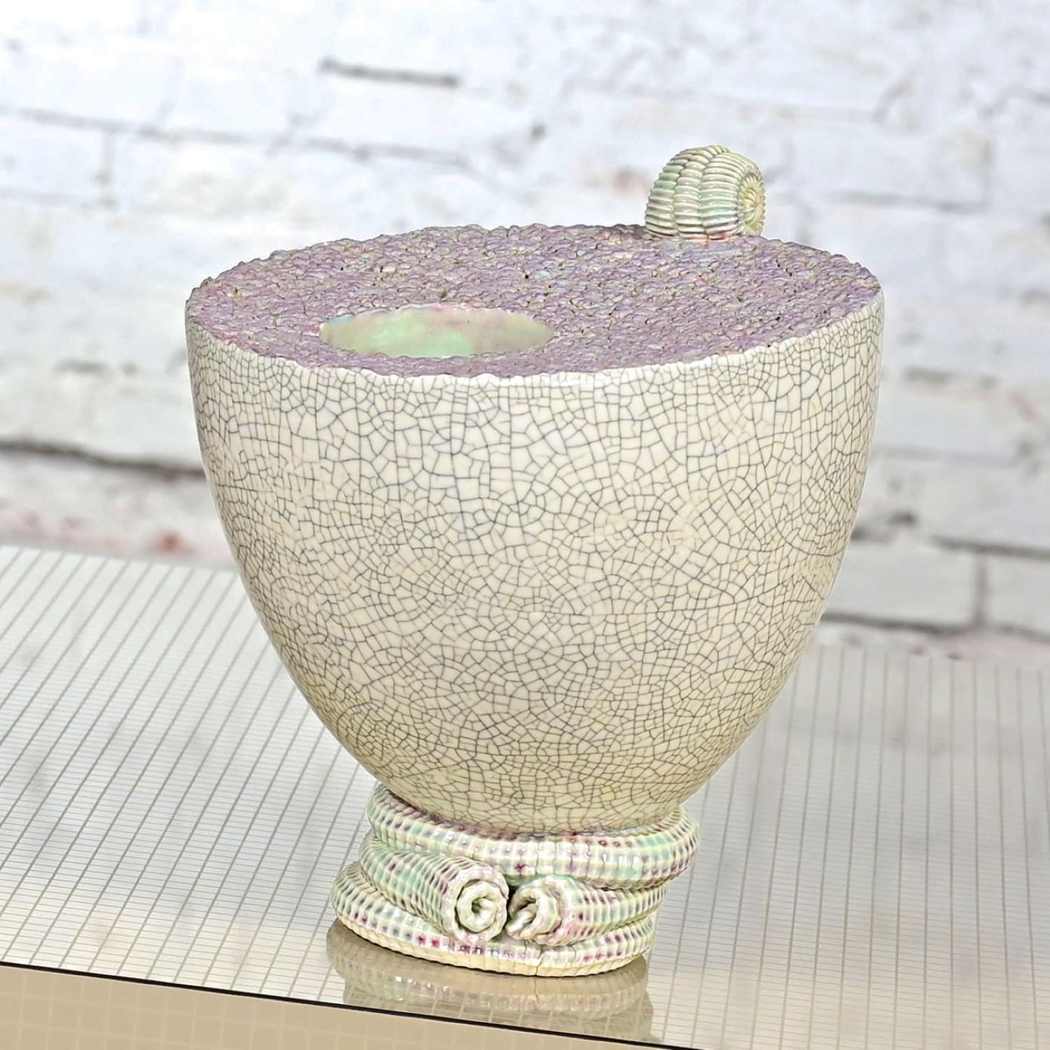 Moderne Meeresgrün glasierte Steingut-Keramik-Skulptur von Martin Bleyer, 1998 im Angebot 9