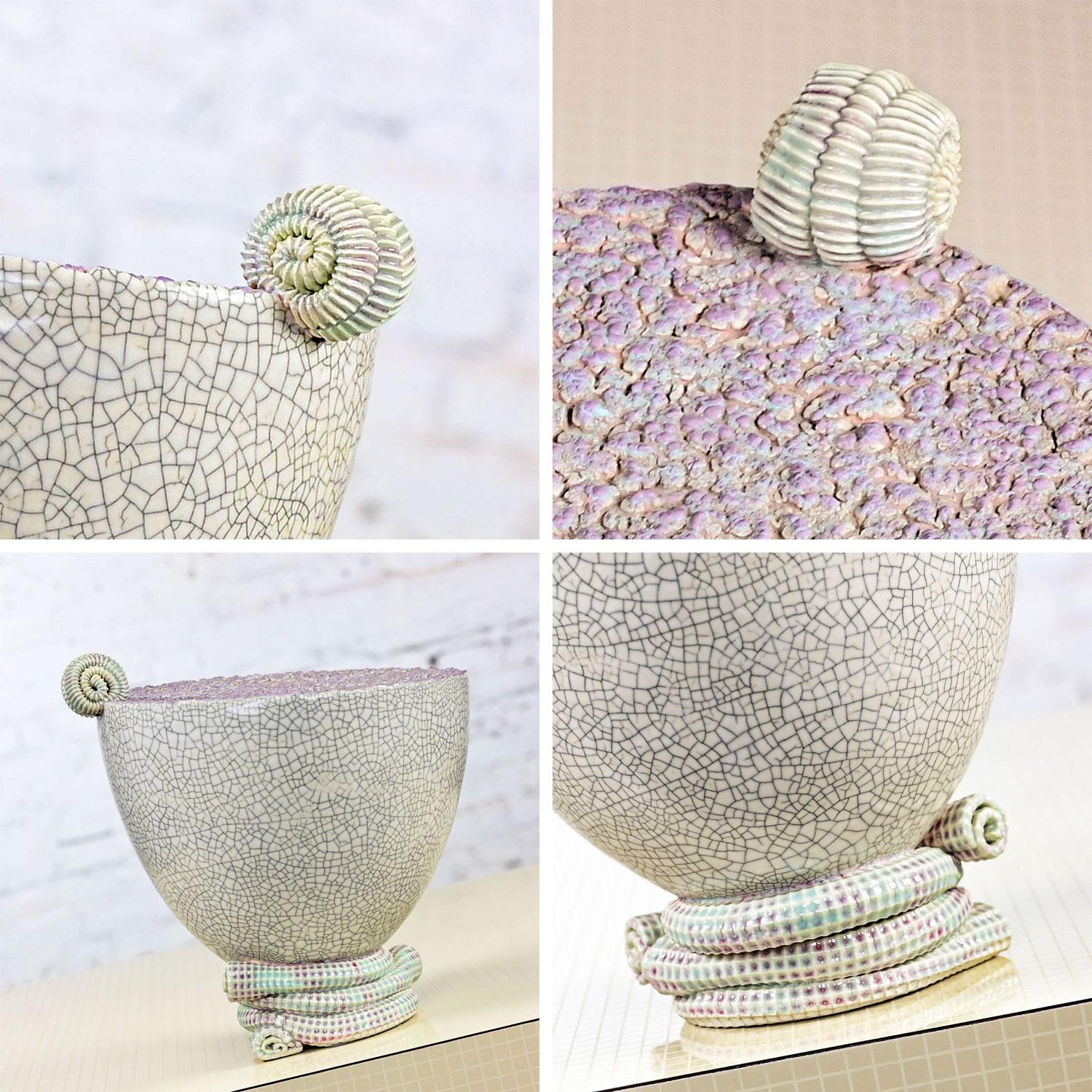 Moderne Meeresgrün glasierte Steingut-Keramik-Skulptur von Martin Bleyer, 1998 im Angebot 3