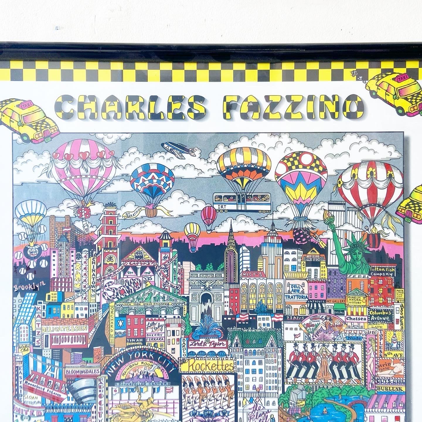 Charles Fazzino is an American pop artist, known for his silkscreen serigraphs in a 3D pop art style. His artwork incorporates influence from urban landscapes, sporting events, and modern celebrities.