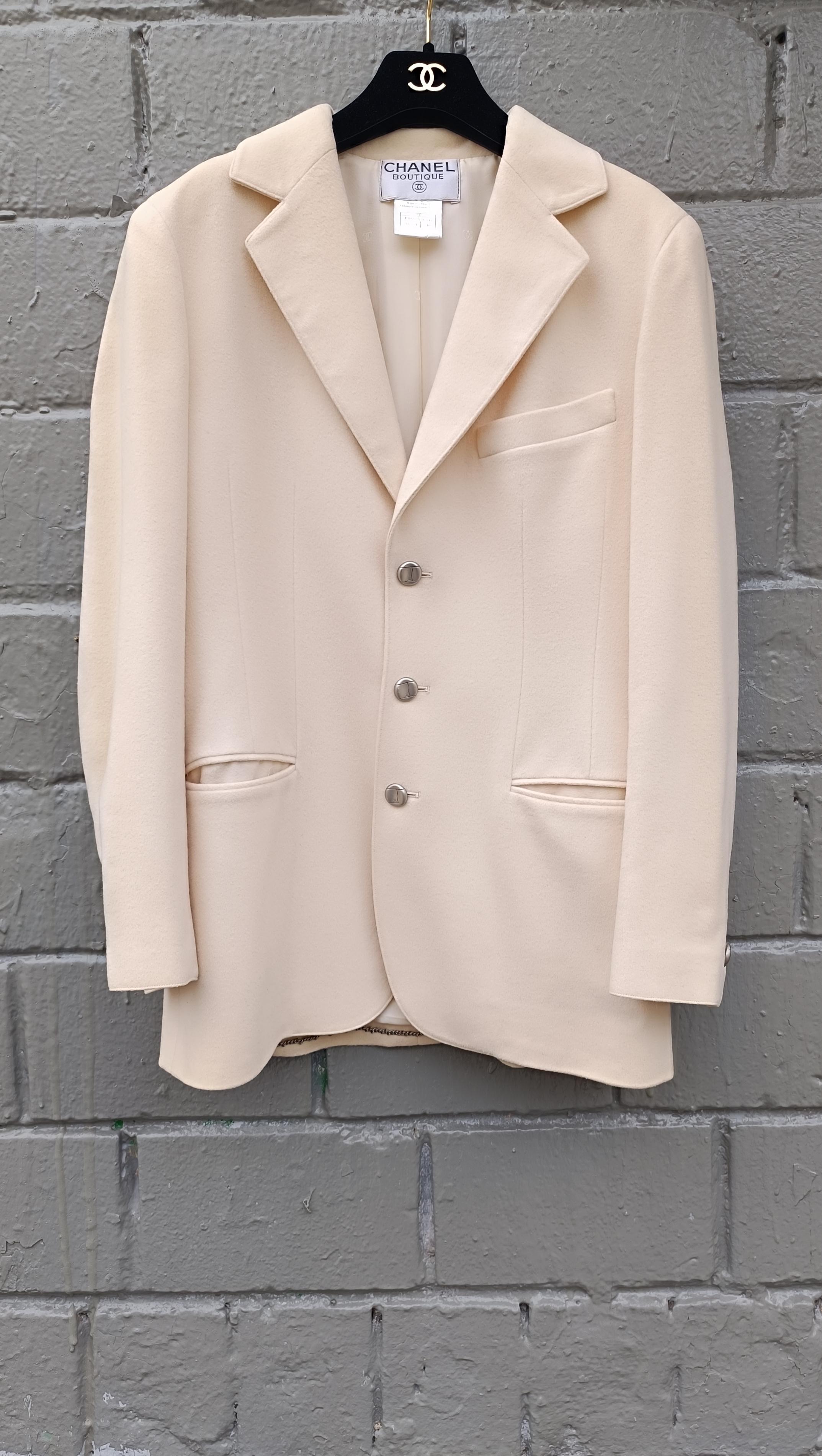 1998 Rare! Chanel & Karl Lagerfeld 98A Jacket CC Logo Buttons For Sale 6