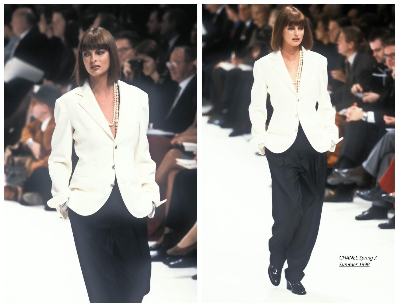Gray 1998 Rare! Chanel & Karl Lagerfeld 98A Jacket CC Logo Buttons For Sale