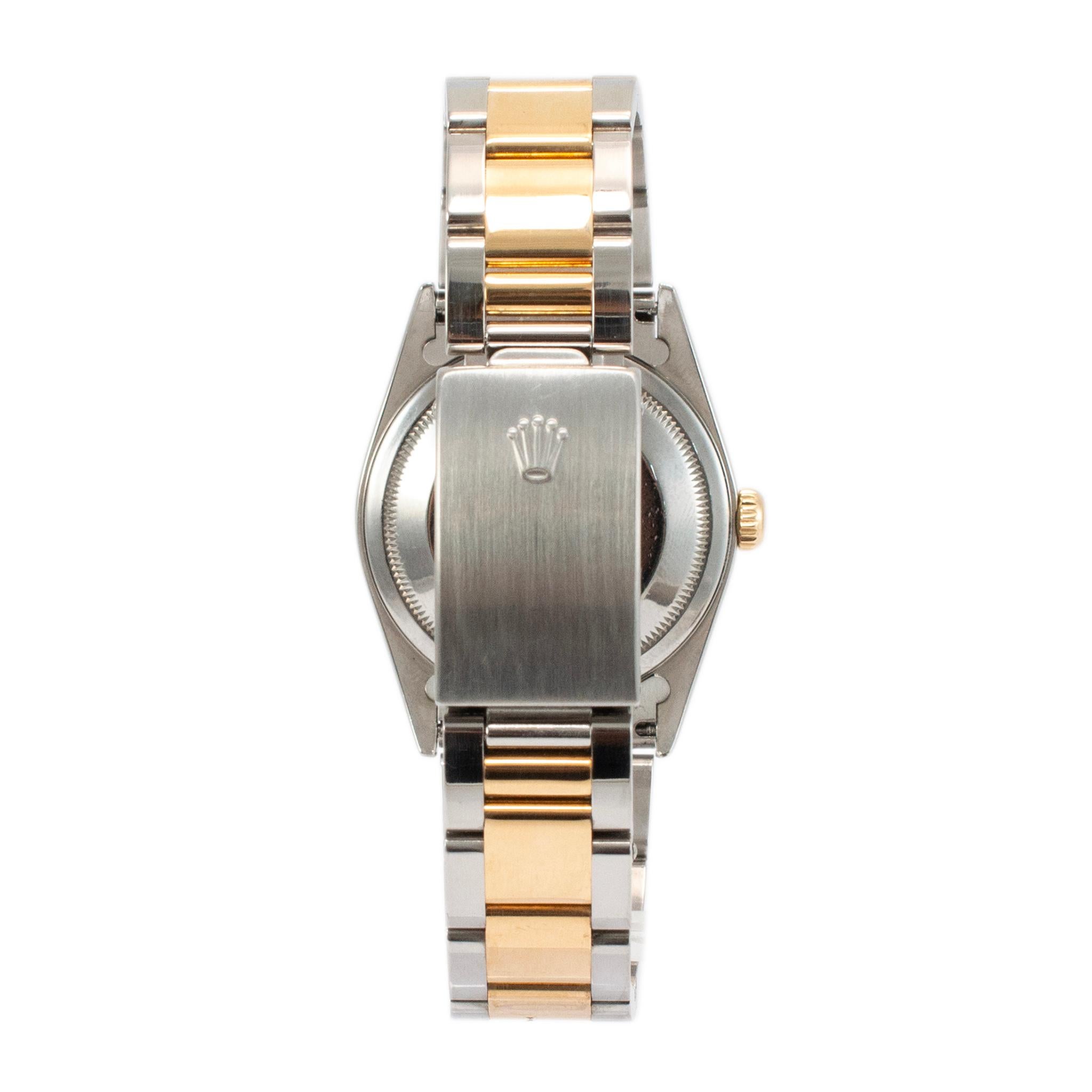 Women's 1998 Rolex Datejust 36MM 16203 Brown Oyster Yellow Gold Stainless Steel Watch