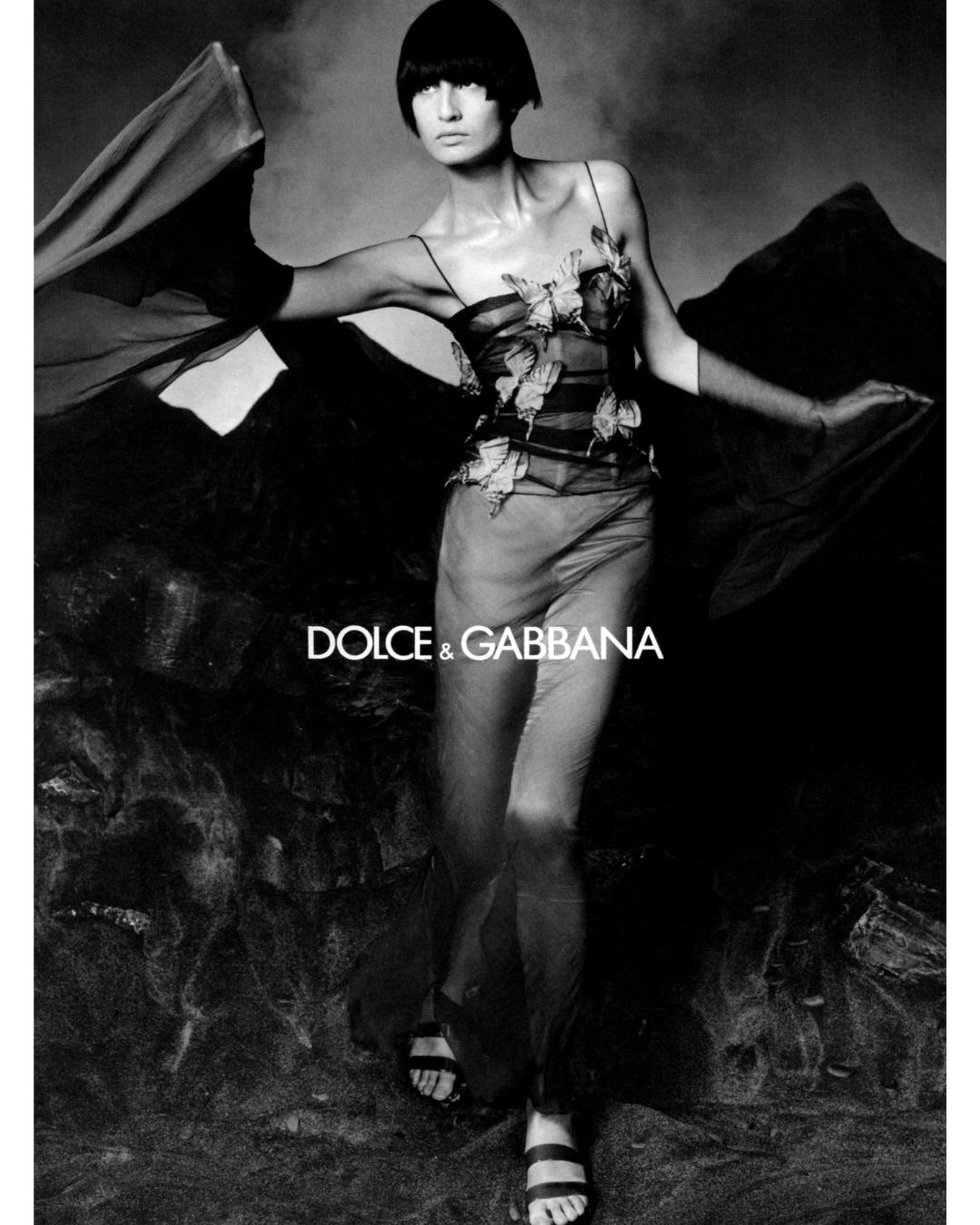 1998 La passerella documentata Dolce & Gabbana Abito a farfalla Stromboli in vendita 5