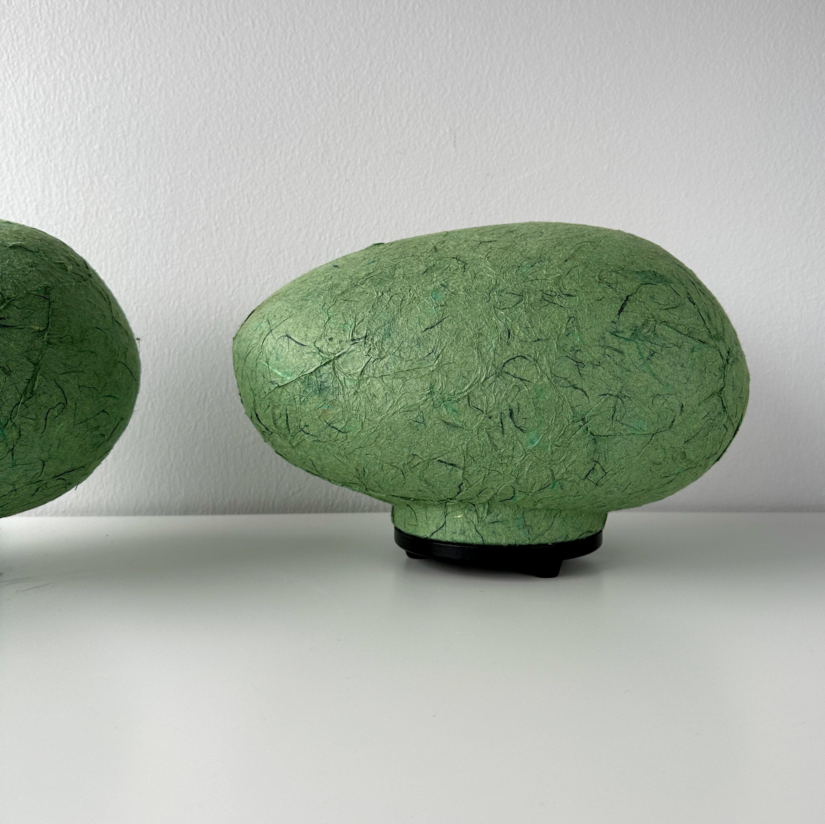 Post-Modern 1998 Tarogo Japan Paper Amorphous Table or Wall Lamp Pair For Sale