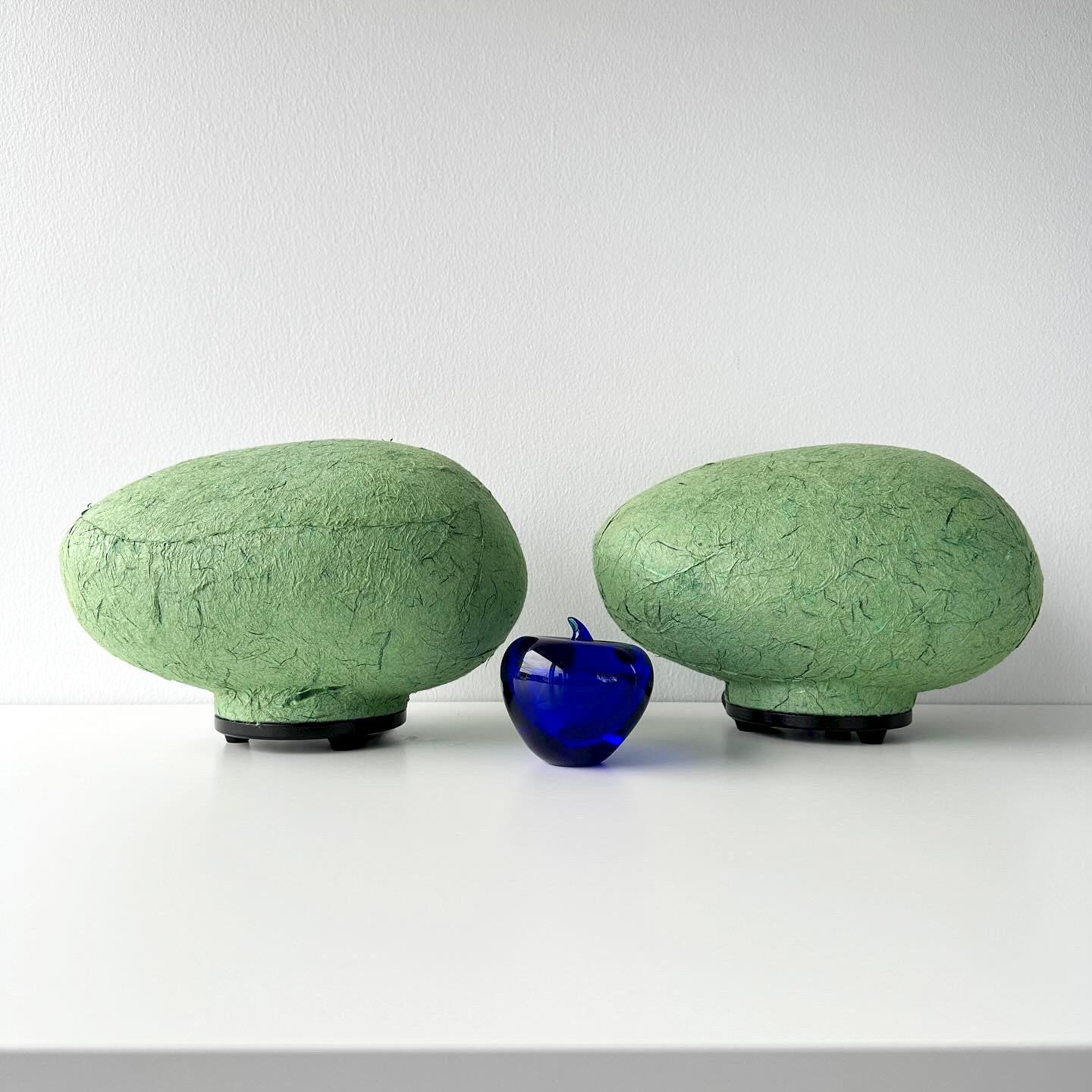 1998 Tarogo Japan Paper Amorphous Table or Wall Lamp Pair For Sale 1