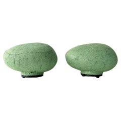 1998 Tarogo Japan Paper Amorphous Table or Wall Lamp Pair