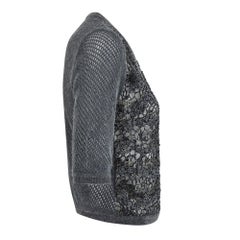 1998 Valentino Haute Couture Cashmere and Leather Embellished Jumper