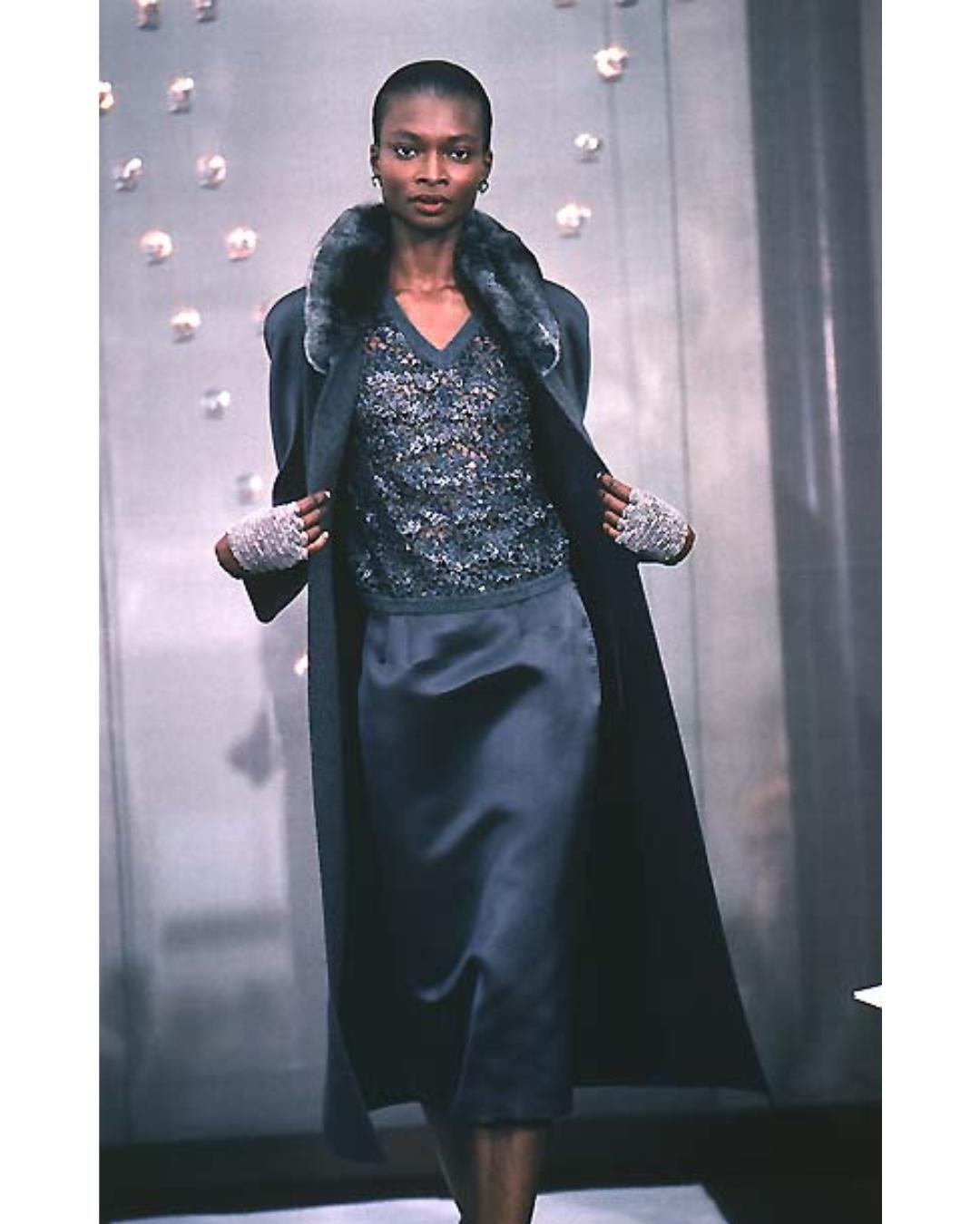 1998 Valentino Haute Couture Cashmere and Leather Embellished Jumper For Sale 2