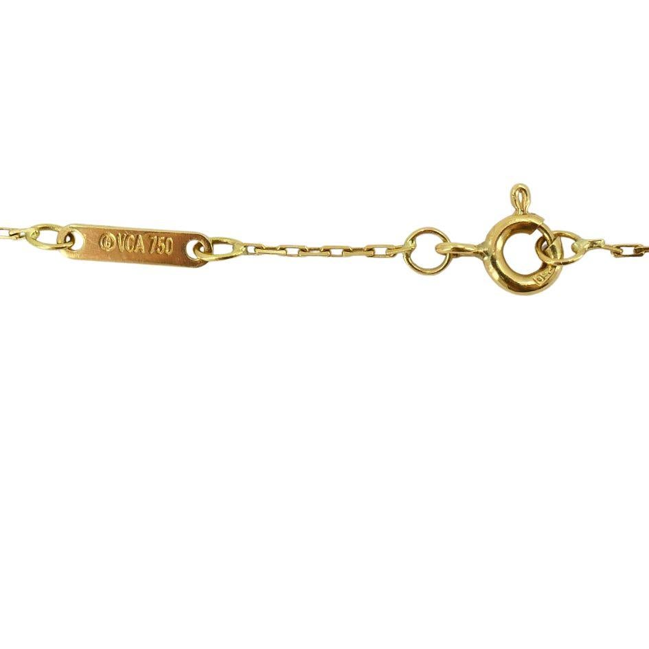 Van Cleef & Arpels Collier pendentif Alhambra en or 18 carats, 1998 en vente 5