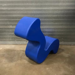 1998, Verner Panton, Light Damaged Blue Phantom Chair or Table