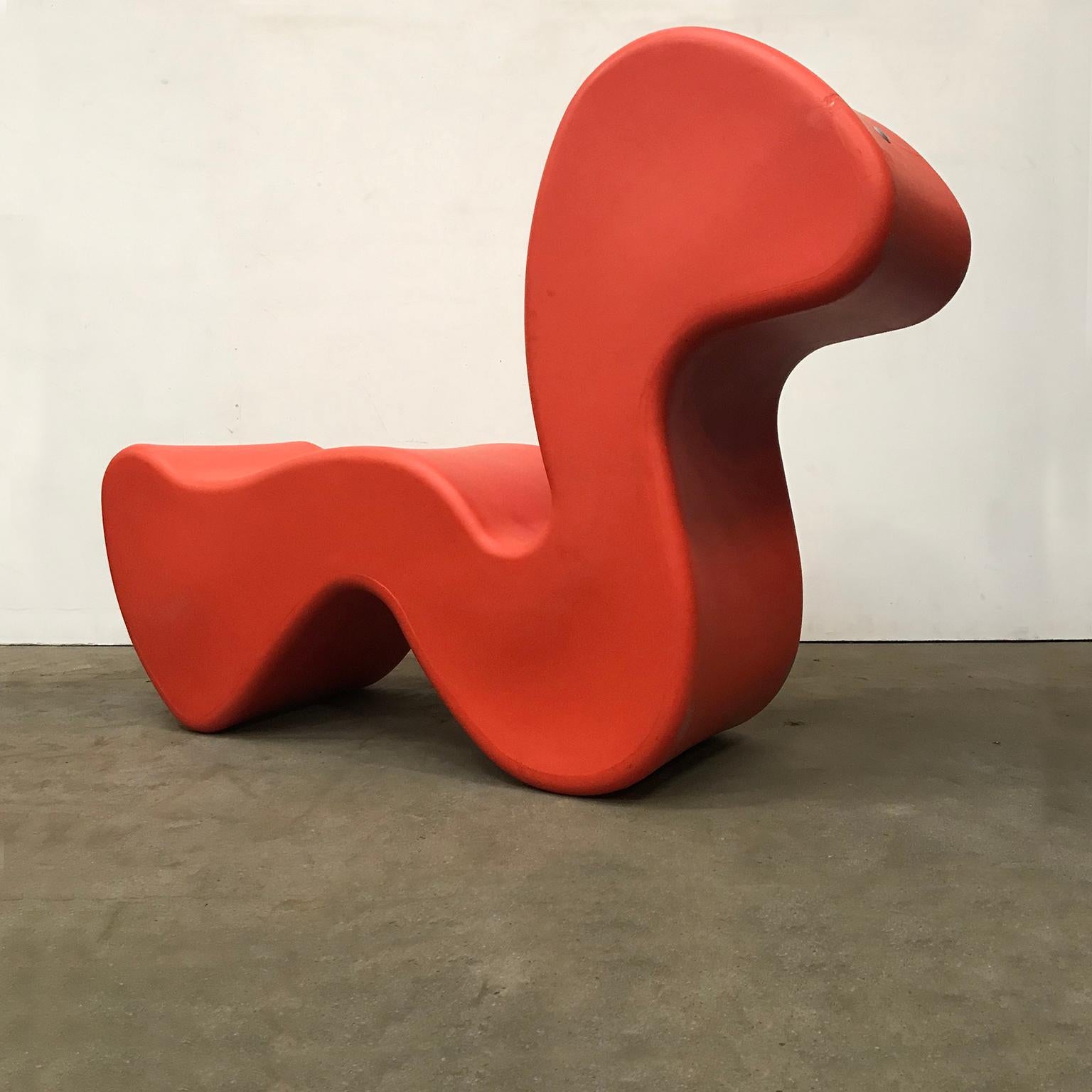 Mid-Century Modern 1998, Verner Panton, Orange Phantom Chair or Table