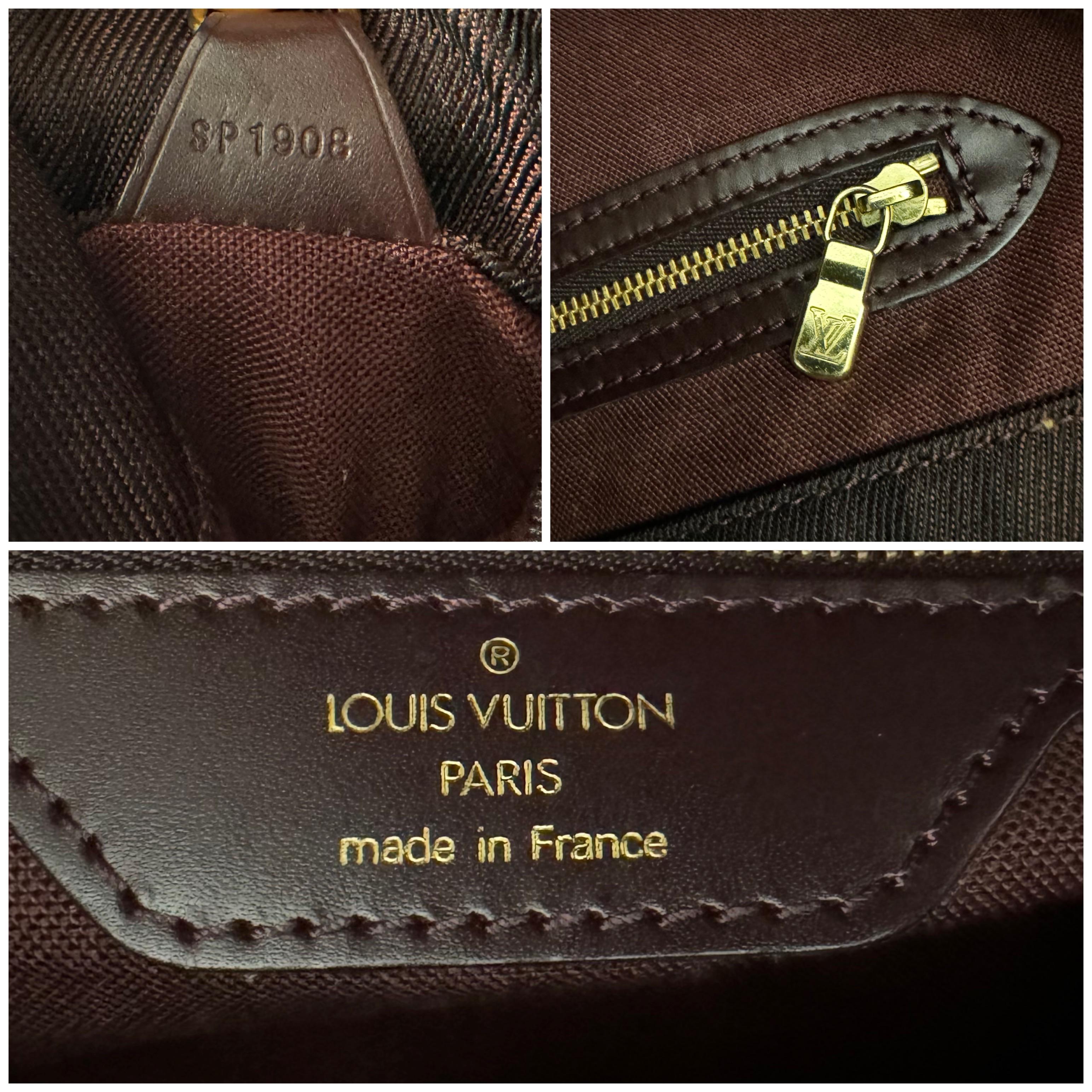 1990er Jahre Vintage LOUIS VUITTON Taiga Leder Messenger Bag Burgunderfarbene große 8