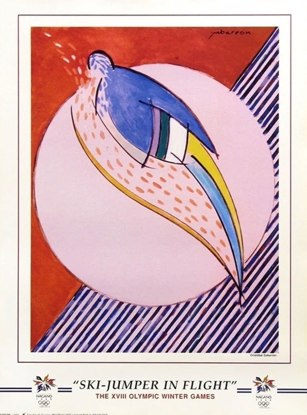 1998 Winter Olympic Games Nagano Original Poster by Cristobal Gabarron