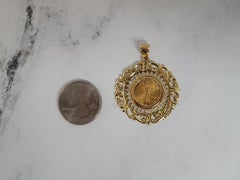 1999 1/10OZ Fine Gold Lady Liberty Medallion with Diamond Halo