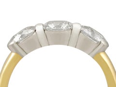 1999 2::13 Karat Diamant Gelbgold Platin Set Trilogie Ring von Tiffany & Co
