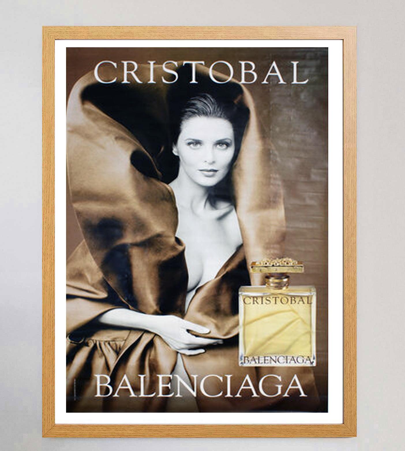 Balenciaga - Affiche originale vintage Cristobal, 1999 Bon état - En vente à Winchester, GB