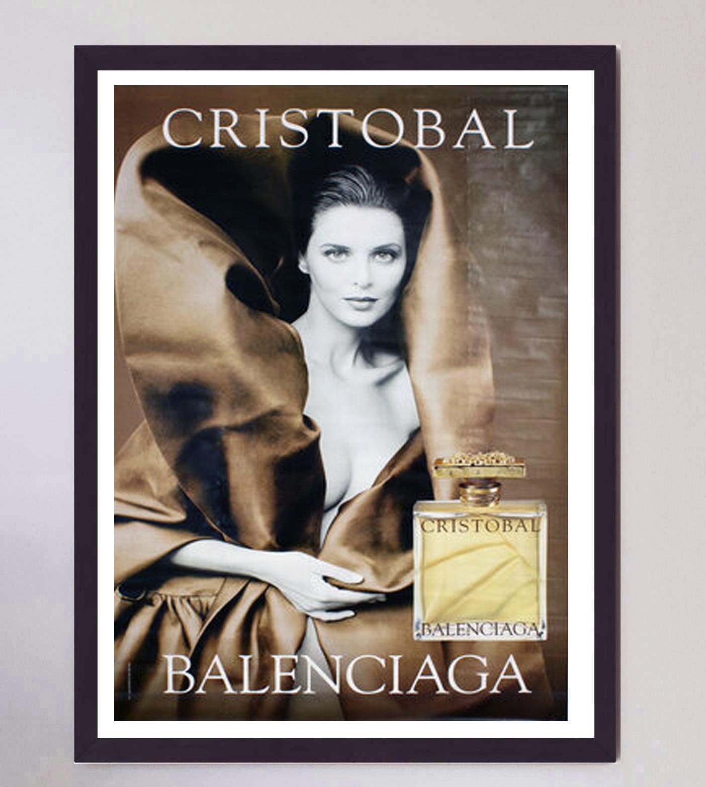 Papier Balenciaga - Affiche originale vintage Cristobal, 1999 en vente