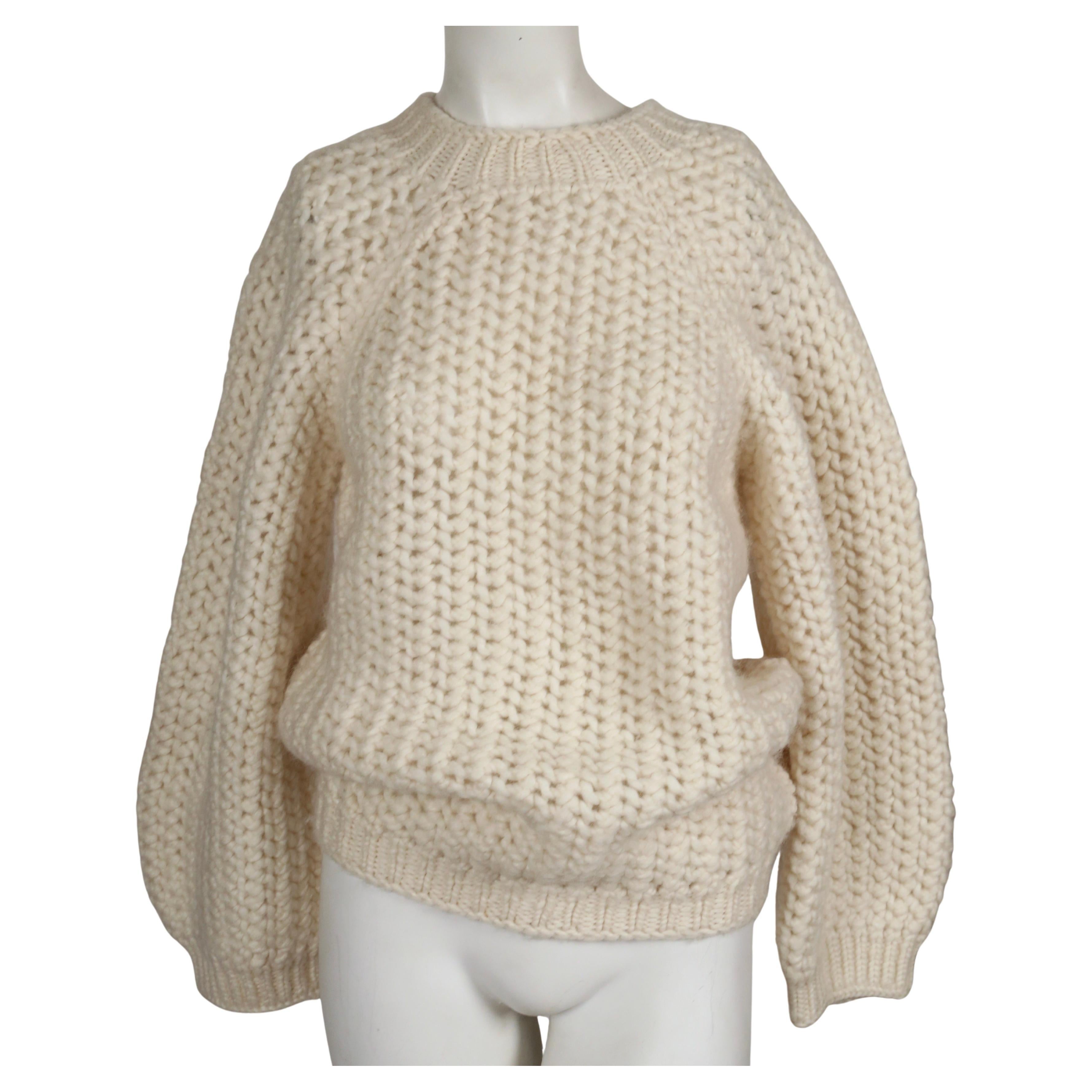 1999 BALENCIAGA Le Dix by Nicolas Ghesquière cream wool RUNWAY sweater 1