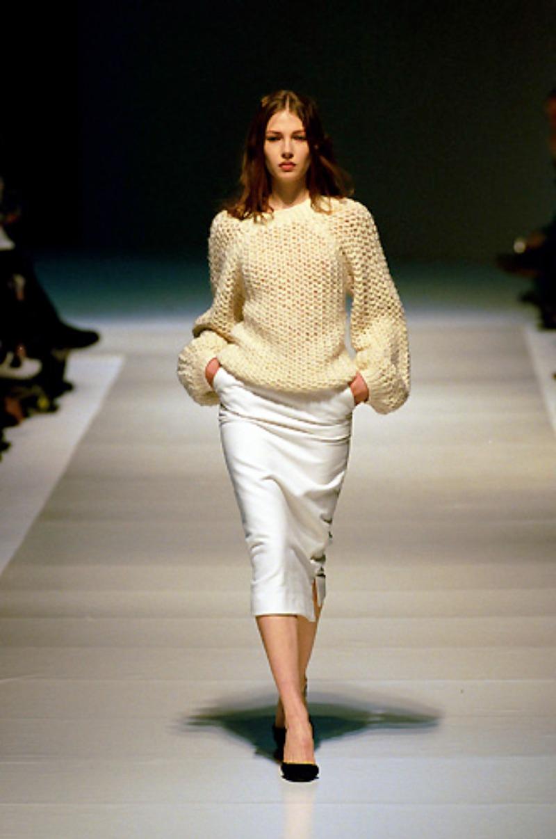 1999 BALENCIAGA Le Dix by Nicolas Ghesquière cream wool RUNWAY sweater 3