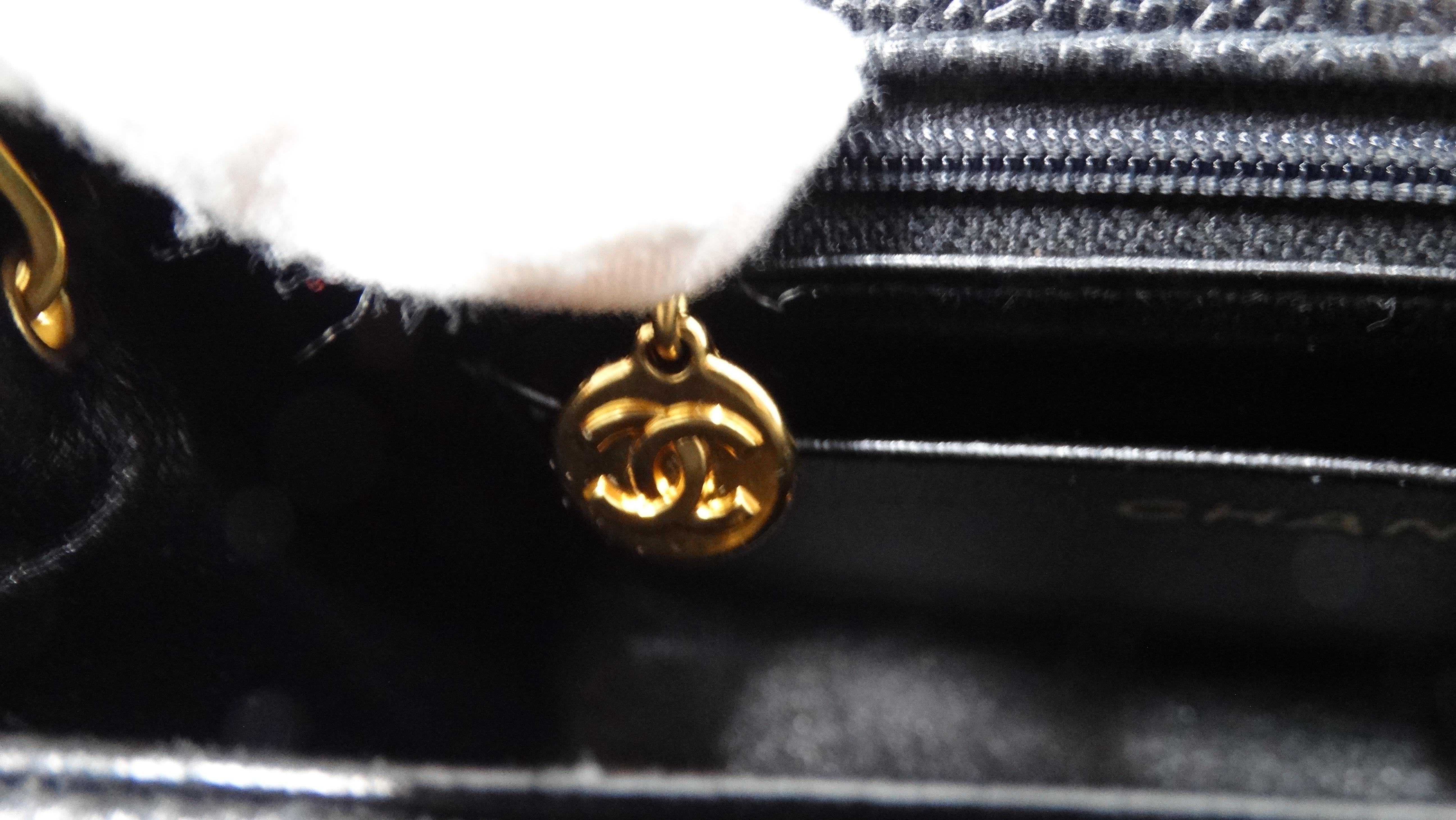 1999 Black Chanel Square Mini Caviar Leather Flap Bag For Sale 8